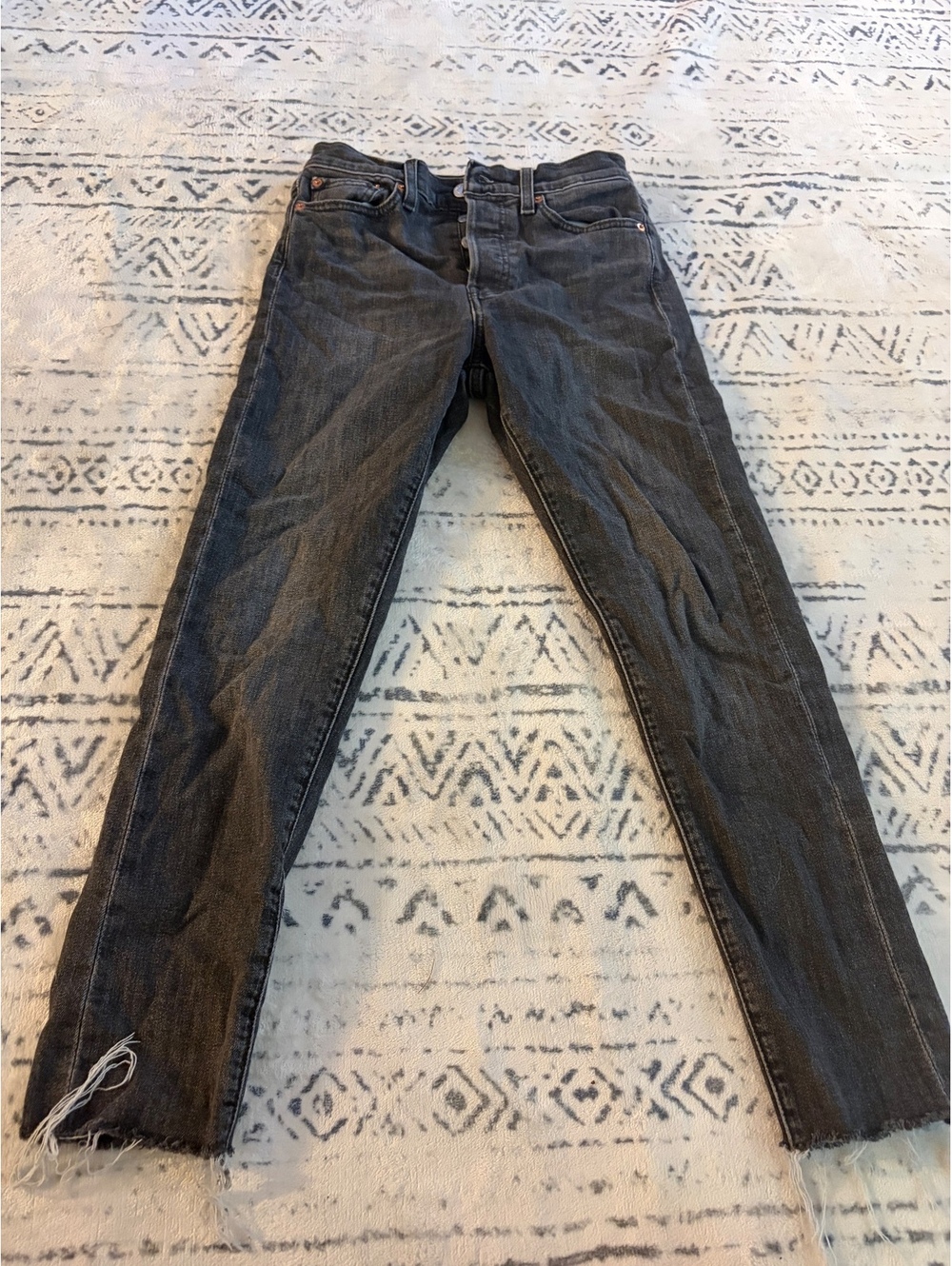 Levi's Wedgie Skinny Jeans Size 28 Black Denim